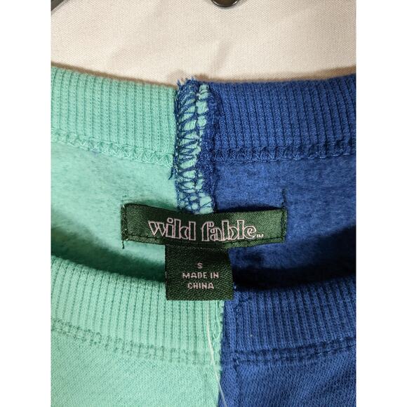 Wild Fable Niagara Falls Sweatshirt S Blue Green Colorblock NY Graphic Oversized - Picture 5 of 10